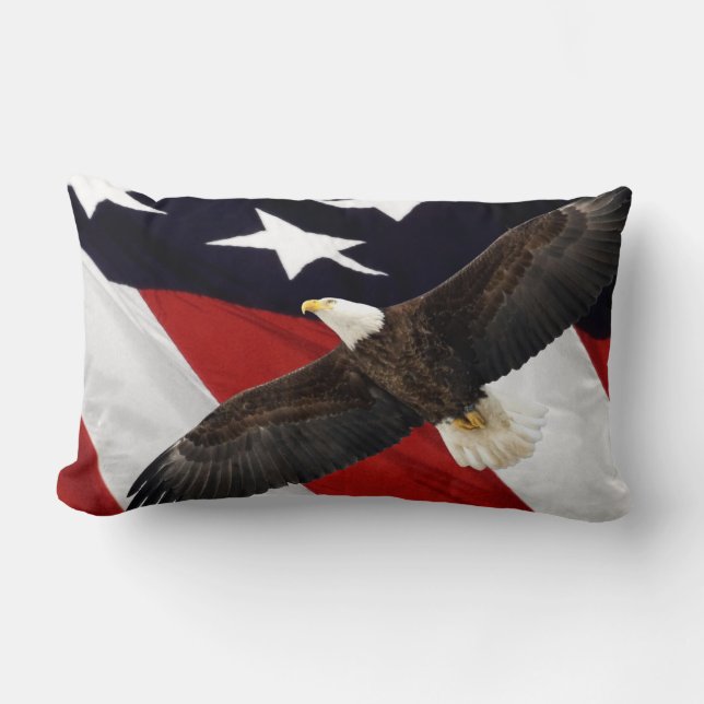 Almofada Lombar Águia e Bandeira Americana (Frente)