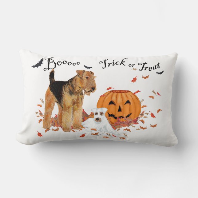 Almofada Lombar Airedale Terrier Halloween (Frente)