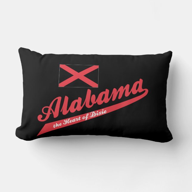 Almofada Lombar Alabama Coração de Dixie (Frente)