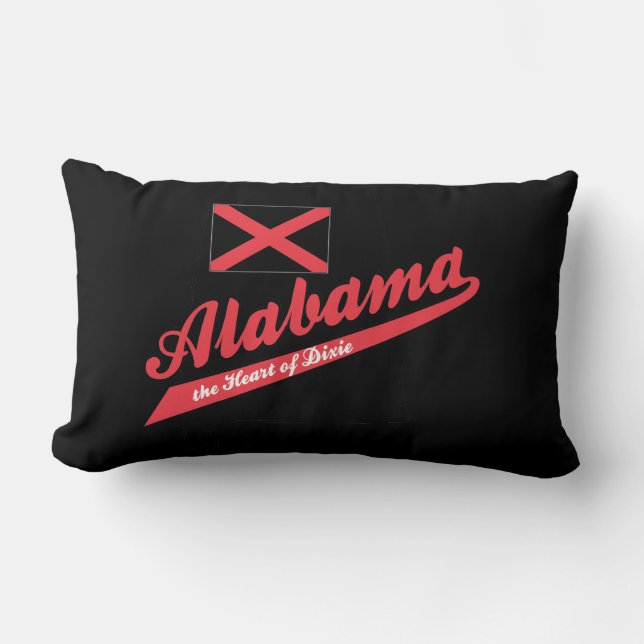 Almofada Lombar Alabama Coração de Dixie (Frente)
