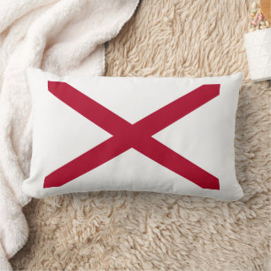 Almofada Lombar Alabama: Rua Andrew Crimson Cross Flag