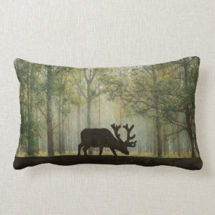 Almofada Lombar Alces na ilustração da floresta