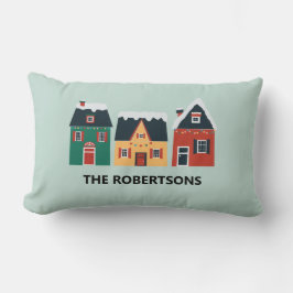 Almofada Lombar Aldeia de Férias, Algodão de Natal Cozy