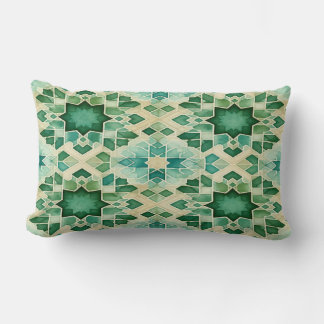 Almofada Lombar Algerian Zellige Green Turquoise Decorative Pillow