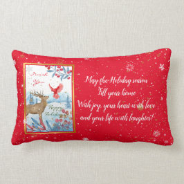 Almofada Lombar Algodão Cardeal e Personalizado por Veado