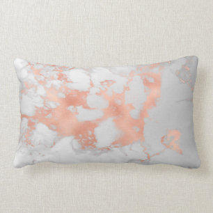 Almofada Lombar Algodão-Mármaco-Rosa Branco, Luminoso Branco, Lúpu