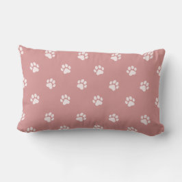 Almofada Lombar All Over Animal Paw Print Blush Pink