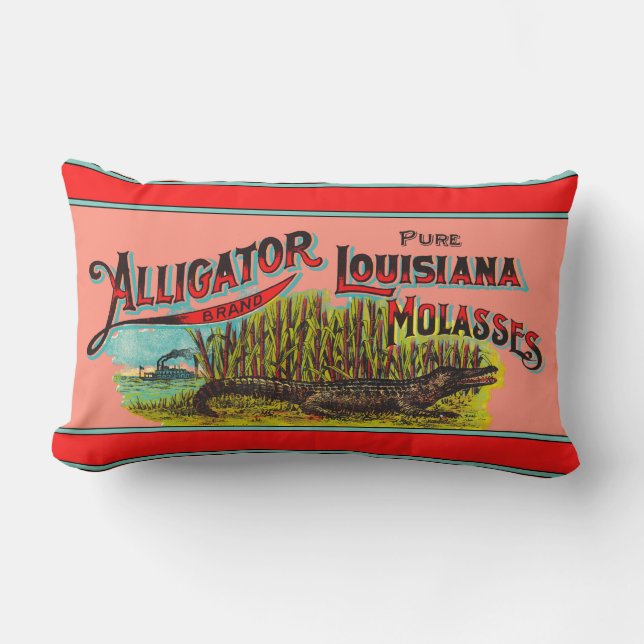 Almofada Lombar Alligator Louisiana Molass (Frente)