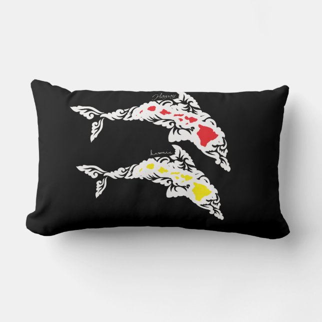 Almofada Lombar Aloha golfinho das ilhas de Havaí (Frente)