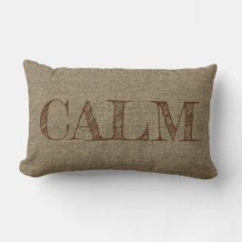 Almofada Lombar Alterar Texto - CALM - Texto em bege - castanho cl