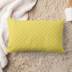 Almofada Lombar Amarelo ensolarado elegante do teste padrão da