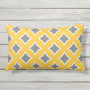 Almofada Lombar Amarelo mostarda, branco, cinzas, moderna, ornamen