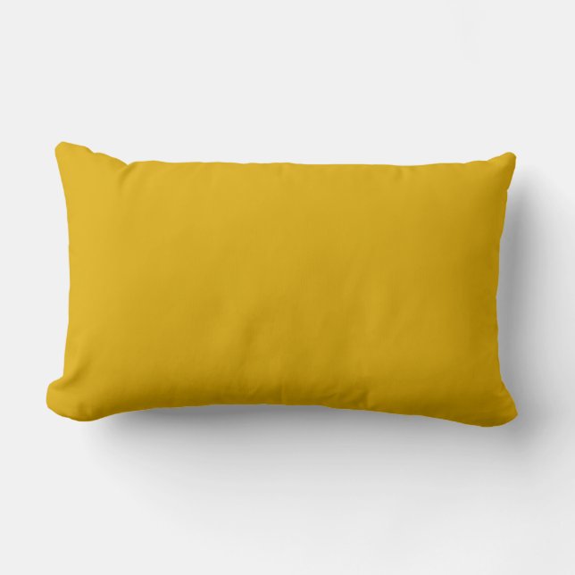 Almofada Lombar Amarelo Mostarda Cor Sólida  (Frente)