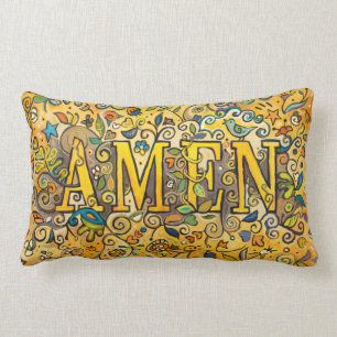 Almofada Lombar AMEN travesseiro lombar floral decorativo