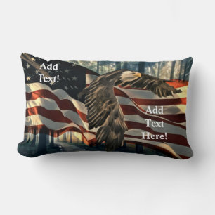 Almofada Lombar American Flag Bald Eagle