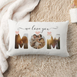 Almofada Lombar Amo-Te A Colagem Fotográfica Da Mãe