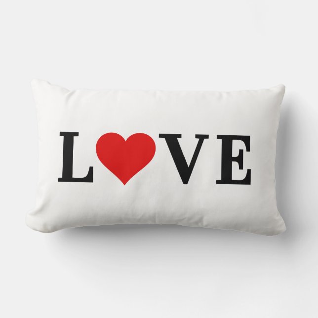 Almofada Lombar AMOR Elegante Minimalista Simples (Frente)