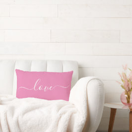 Almofada Lombar AMOR | Travesseiro Lombar Reversível Rosa e Branco