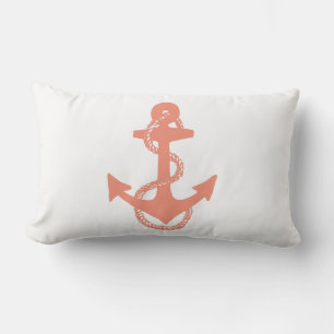 Almofada Lombar ANCHOR náutico-chic de dois lados