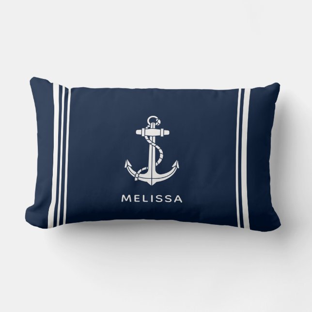 Almofada Lombar Âncora de Barco Náutica Personalizada (Frente)