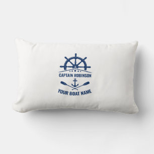 Almofada Lombar Âncora náutica - Orelos e navios de rodas branca
