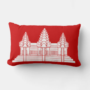 Almofada Lombar Angkor Wat Cambodian / Khmer Flag