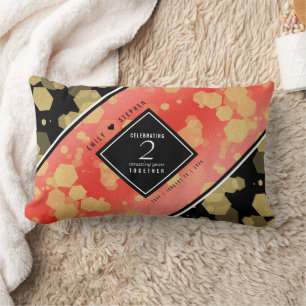 Almofada Lombar Aniversário de Casamento de Garnet, segundo Elega