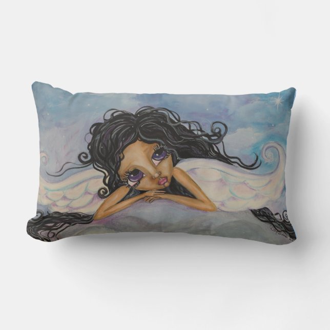 Almofada Lombar Anjos que olham sobre você o travesseiro (Frente)