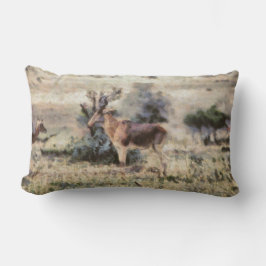 Almofada Lombar Antílope Pintado com abstrato na Natureza