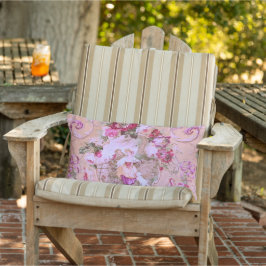 Almofada Lombar Antiquado Estilo Vitoriano de Rococo Toile Rosa Fl