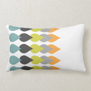 Almofada Lombar Aqua amarelo Chartreuse alaranjado retro