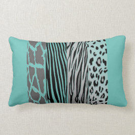 Almofada Lombar Aqua Animal Embossed Zebra Stripe Travesseiro