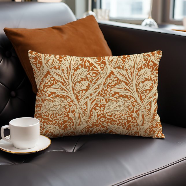 Almofada Lombar Arcadia Laranja Queimada William Morris Hawthorn (Criador carregado)