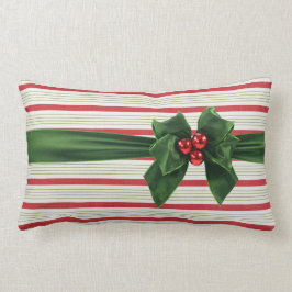 Almofada Lombar Arco de Natal com fundo de stripey