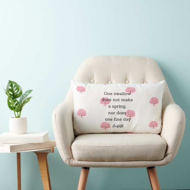 Almofada Lombar Aristotle Spring Quote Decor For Home  (Cadeira)