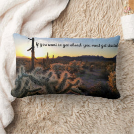 Almofada Lombar Arizona Desert Sunset Cactus Inspiration Say