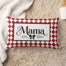 Arlequim Xadrez Vermelho Personalizado Mamãe Est.