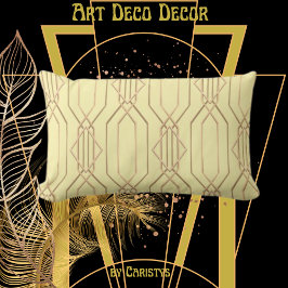 Almofada Lombar Art Deco Butternata e Travesseiro lombar Dourado