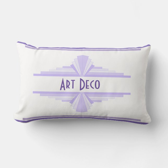 Almofada Lombar Art Deco Pattern in Lilac (Frente)
