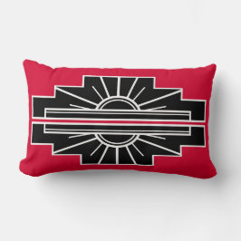 Almofada Lombar Art Deco Pattern in Red Based on classic art deco