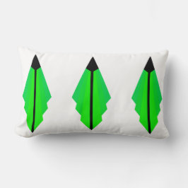 Almofada Lombar Art Deco Patterno em Verdes