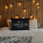 Almofada Lombar Art Is Expression Not Perfection Travesseiro decor<br><div class="desc">Expresse-se com isso,  "Arte é expressão não perfeição" travesseiro decorativo preto e branco! Está disponível o saco de tote! Dons de excelente para artistas!</div>