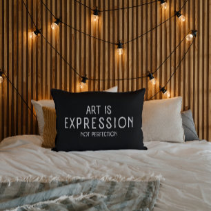 Almofada Lombar Art Is Expression Not Perfection Travesseiro decor