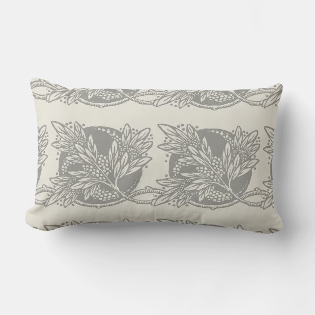 Almofada Lombar Art Nouveau Fllower Minimalismo Floral (Frente)