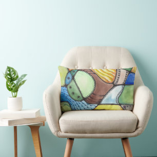 Almofada Lombar Arte Colorida Neurográfica