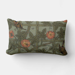 Almofada Lombar Arte de Papel de Parede Treliça de William Morris