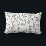 Almofada Lombar Arte em linha abstrato, Desenho em frente a Abstra<br><div class="desc">Abstrato geométrica,  pastel moderno mínimo</div>