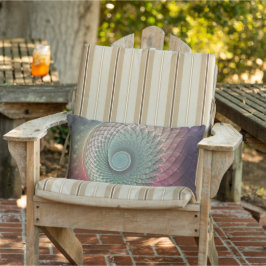 Almofada Lombar Arte Fractal Moderna Colorida abstrato Snail