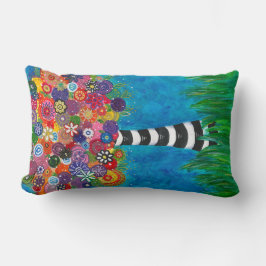 Almofada Lombar Arte original de árvore colorida maliciosa