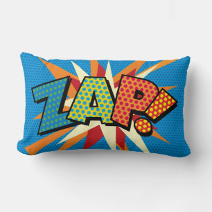 Almofada Lombar Arte Pop de Quadrinhos Retrô Divertidos ZAP POW